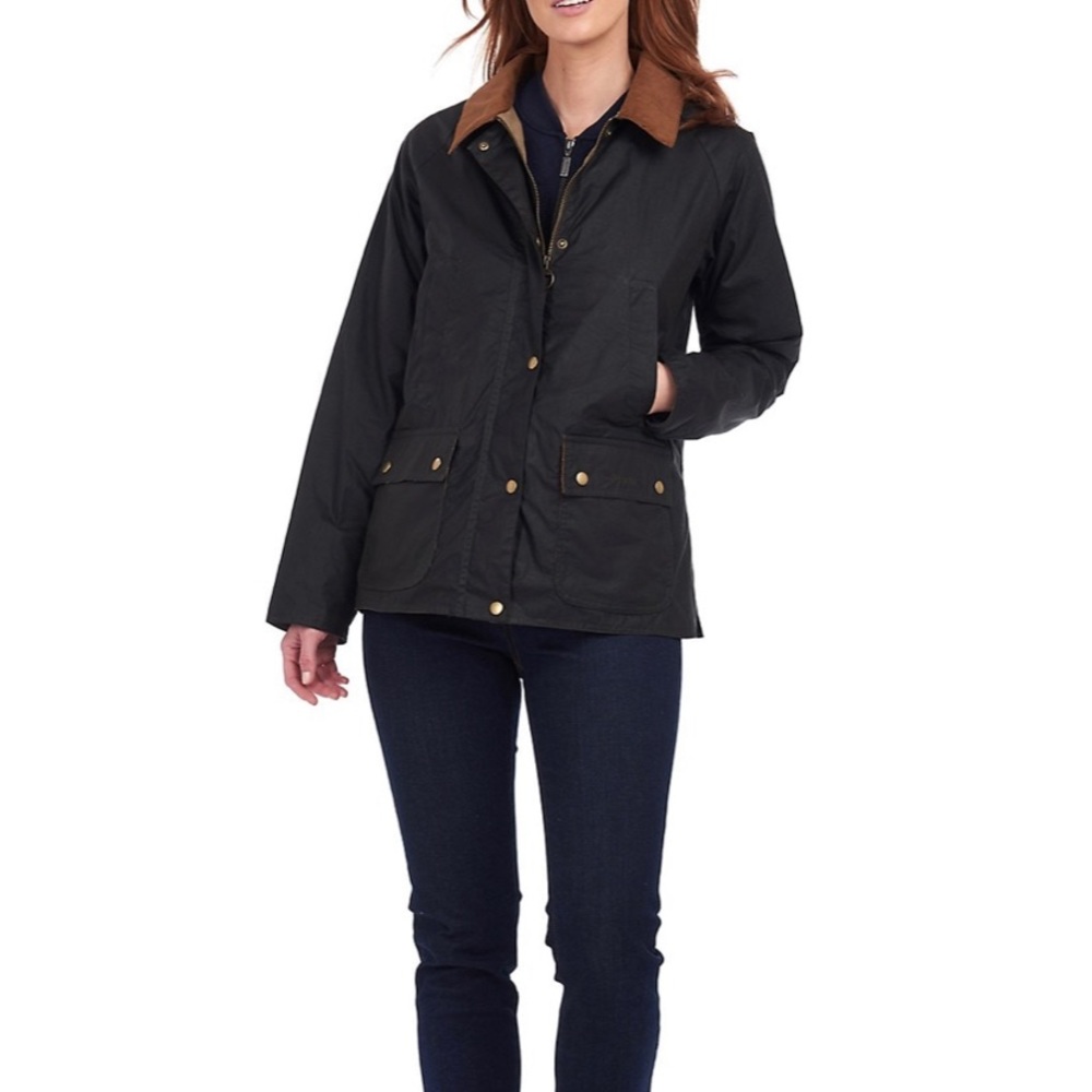 Barbour lightweight Acorn Waxed Jacket - Olive - Size 4 US